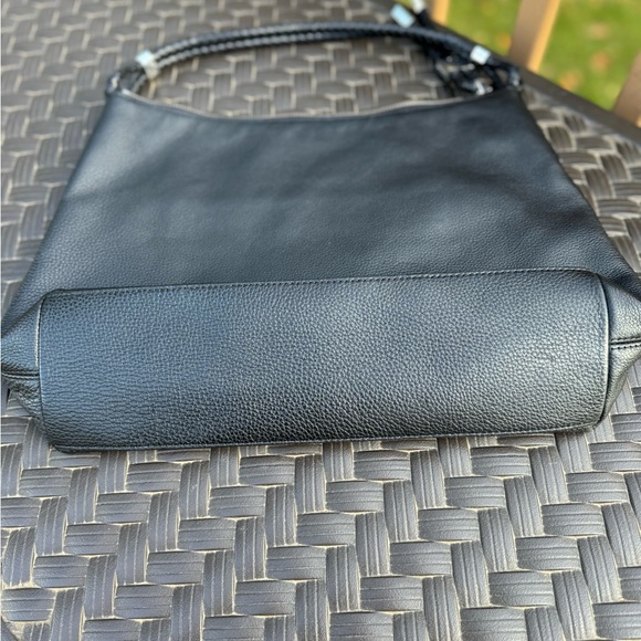 Michael Kors Lexington Shoulder Bag Black with Silver Hardware Braided Straps - Picture 8 of 8